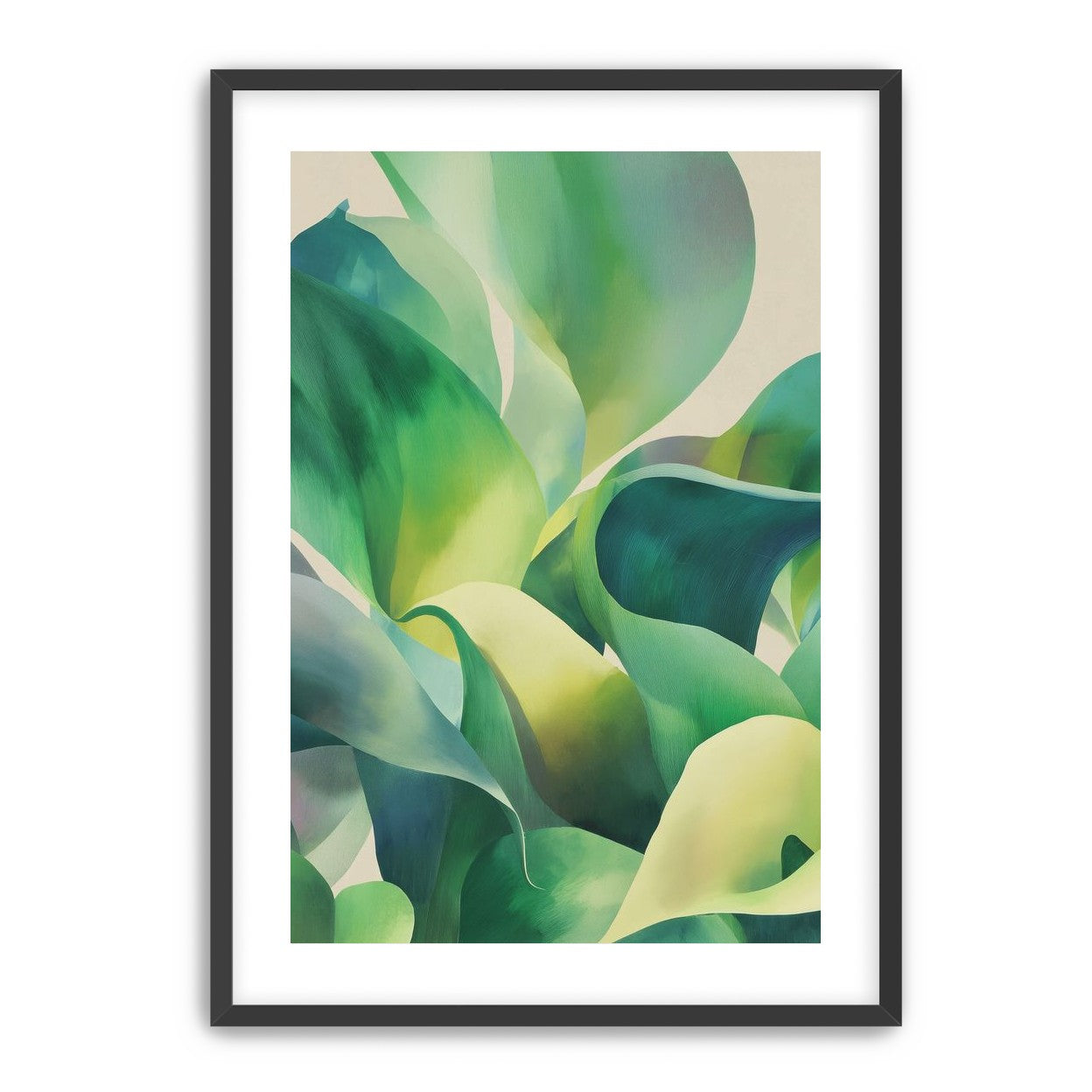 Green leaves in soft light