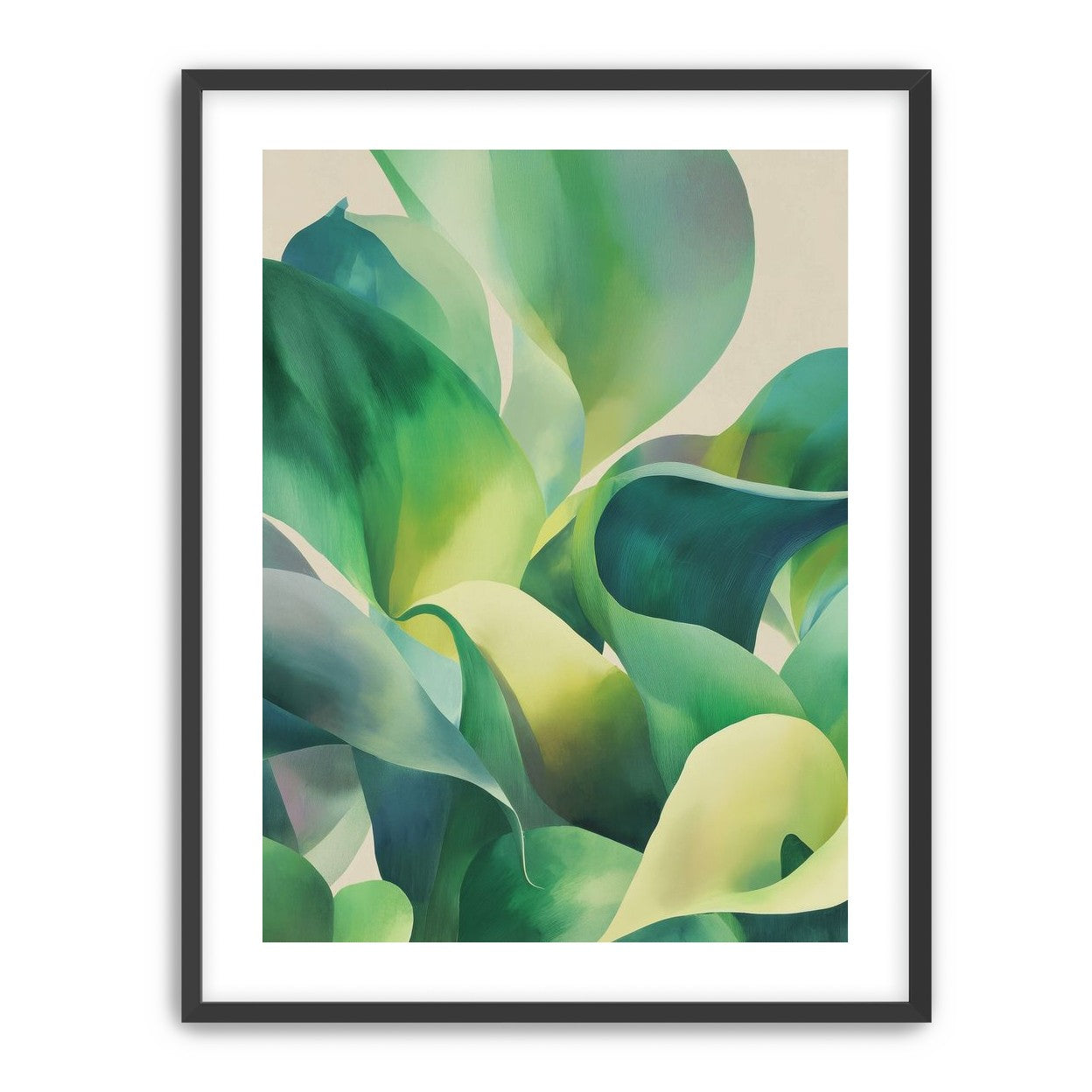 Green leaves in soft light