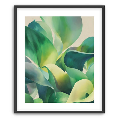 Green leaves in soft light
