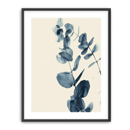 Blue eucalyptus on paper