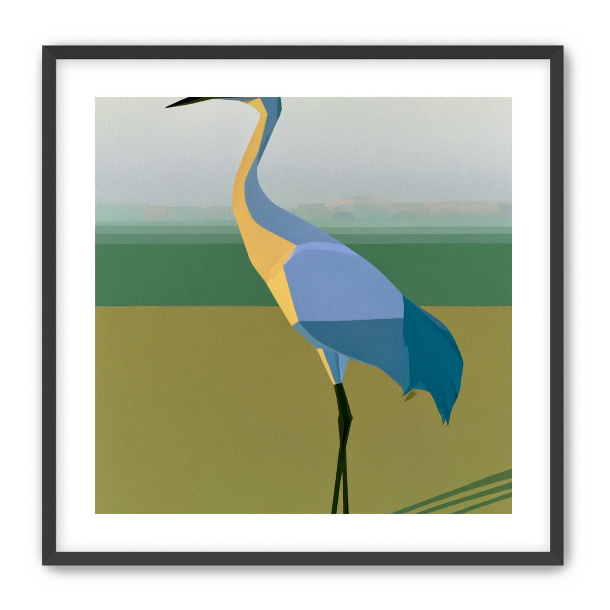 Still crane in flat light