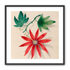 Red bloom on green vine