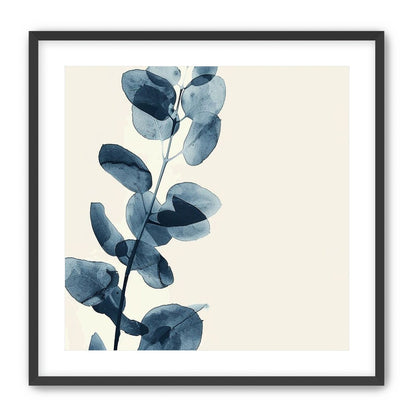 Blue leaves on pale air