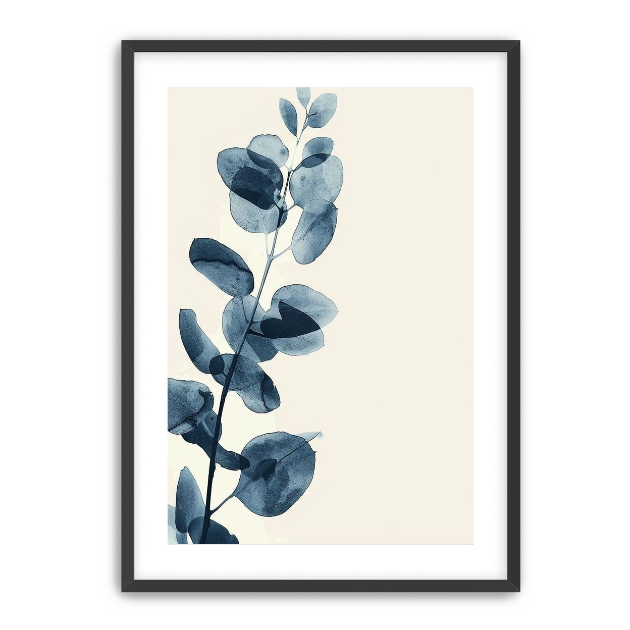 Blue leaves on pale air