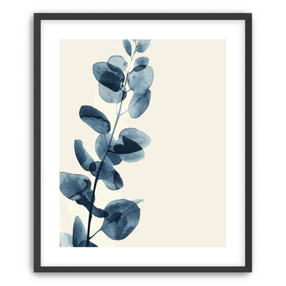 Blue leaves on pale air
