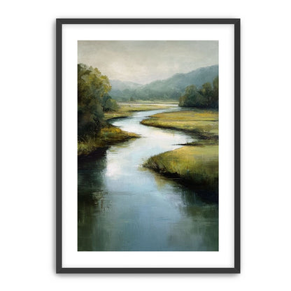 Pale sky in the river