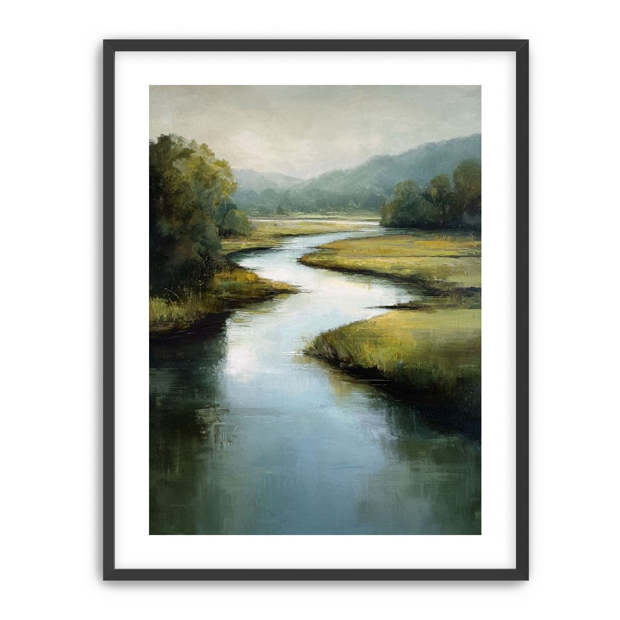 Pale sky in the river