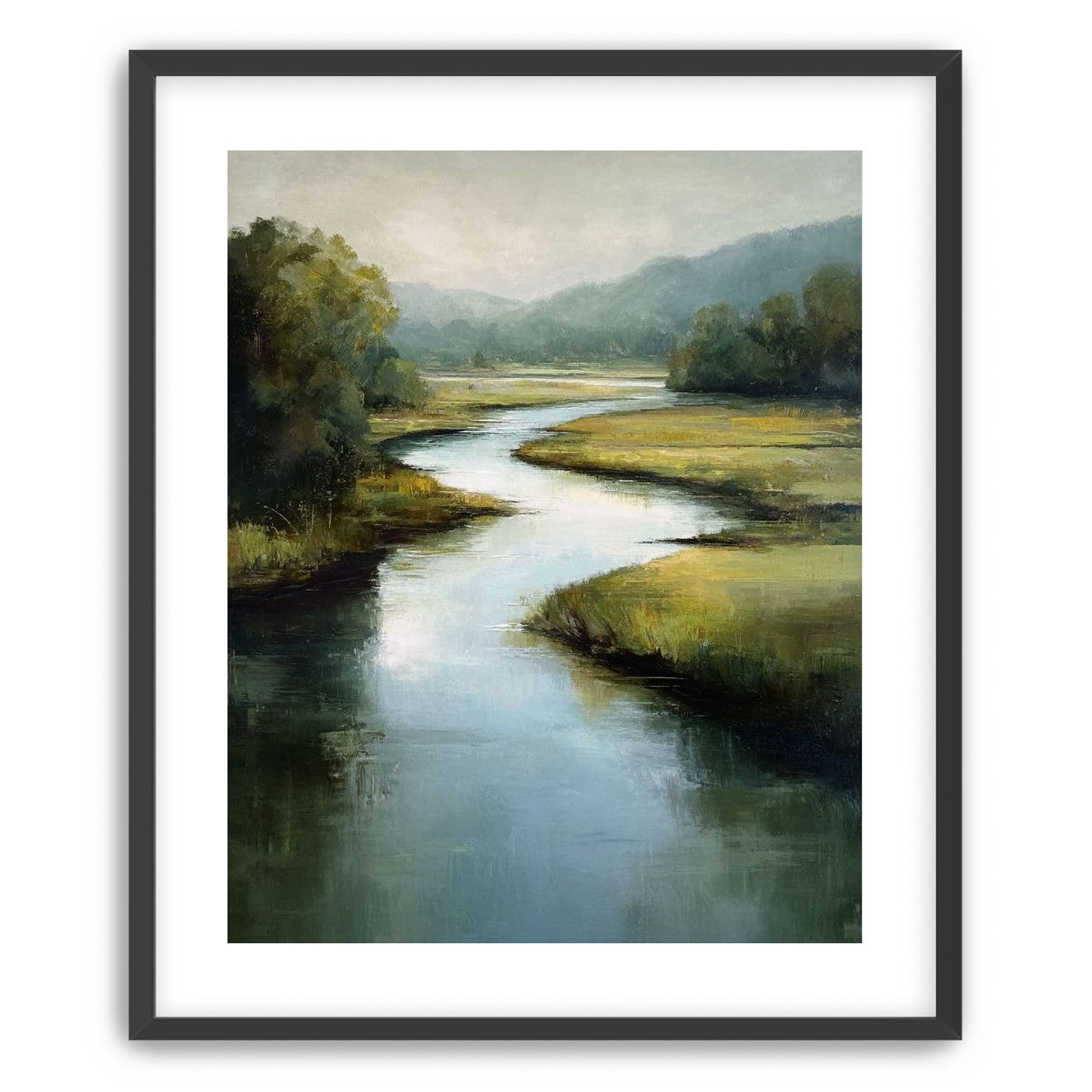 Pale sky in the river
