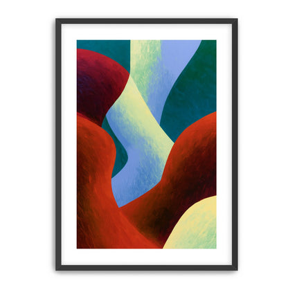 Curved bands in thick paint