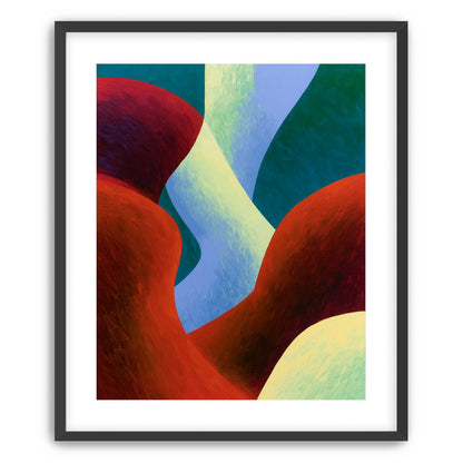 Curved bands in thick paint
