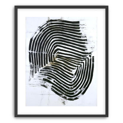 Black bands turning inward