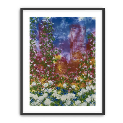 Flowers before storm towers