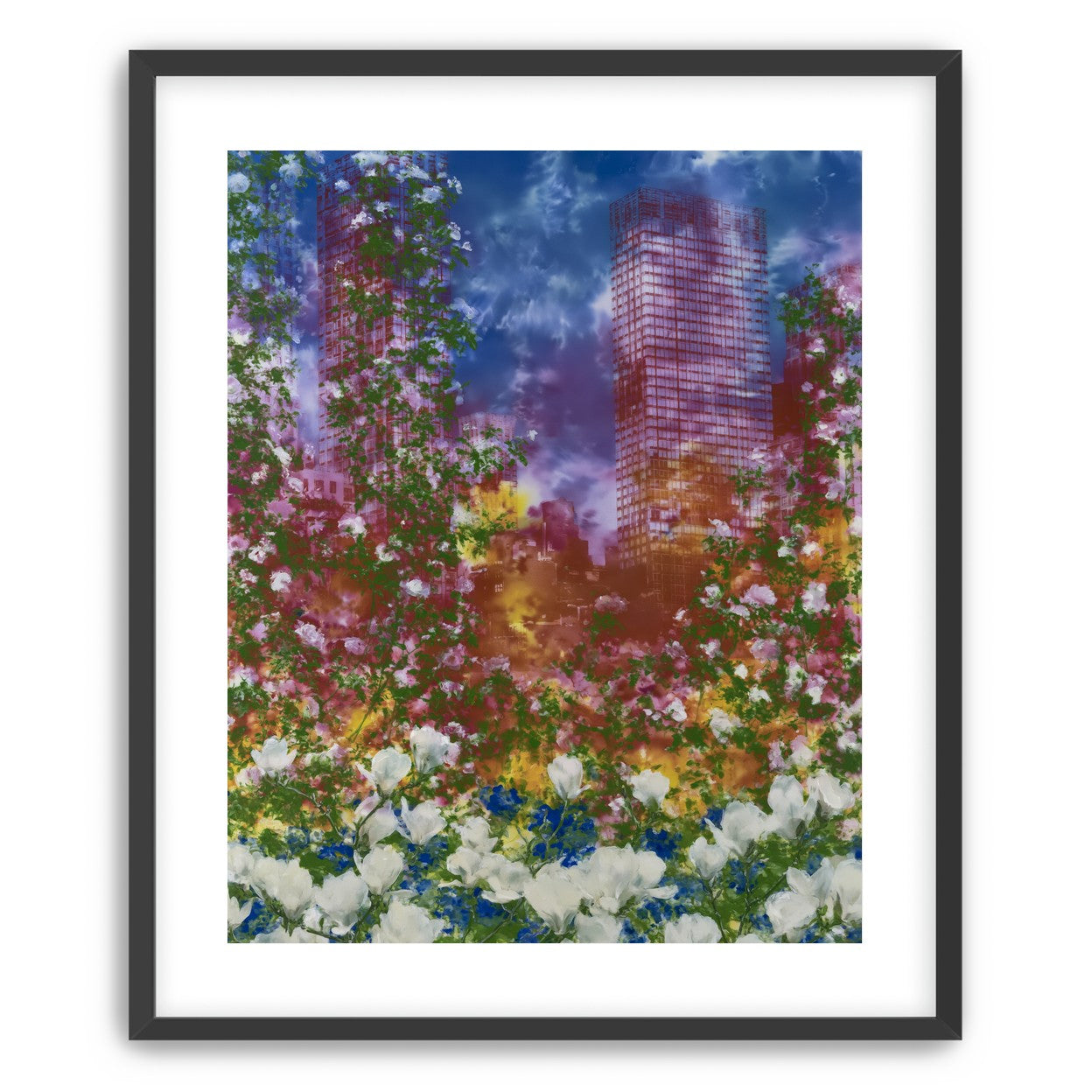 Flowers before storm towers