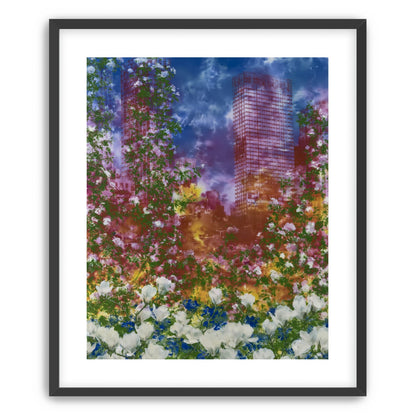 Flowers before storm towers