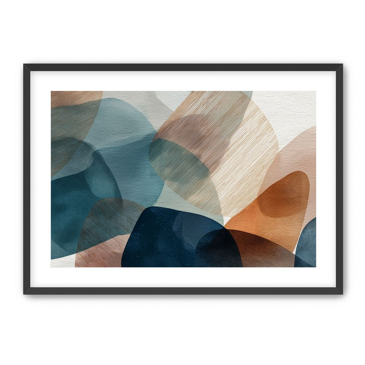 Translucent Ovals with Diagonal Grain