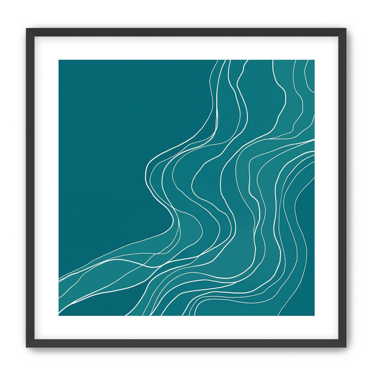 Ink Traced on Teal Surface