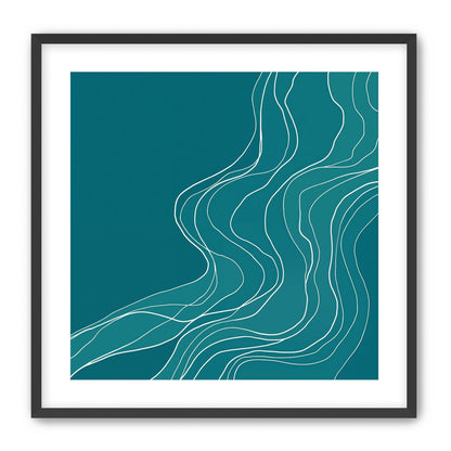 Ink Traced on Teal Surface