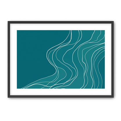 Ink Traced on Teal Surface