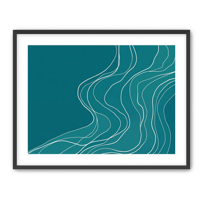 Ink Traced on Teal Surface