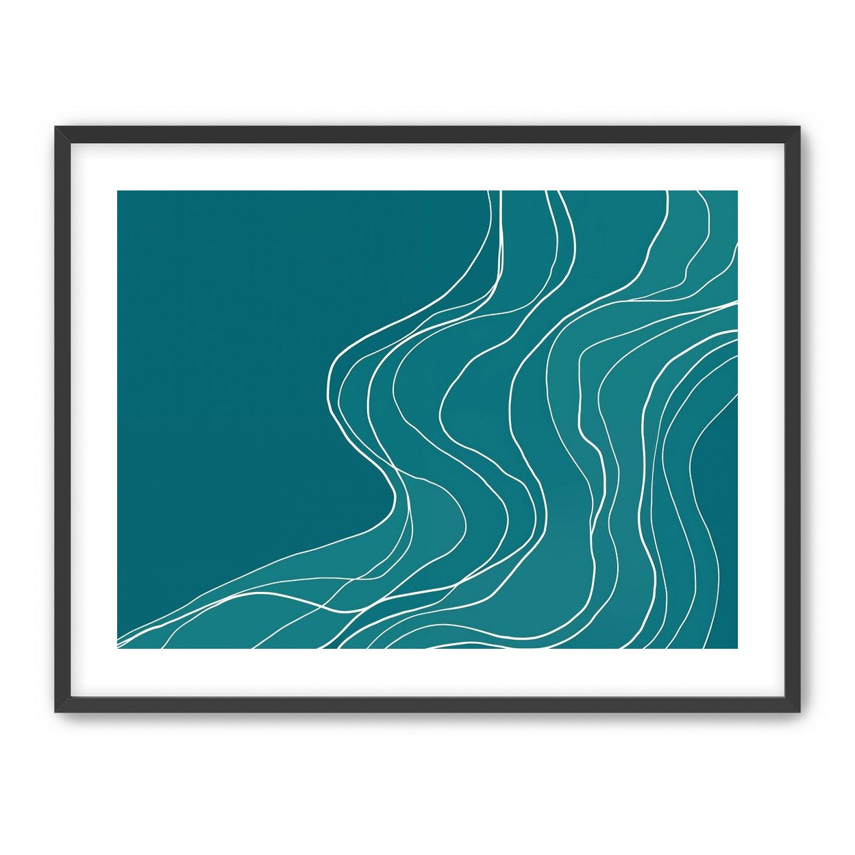 Ink Traced on Teal Surface