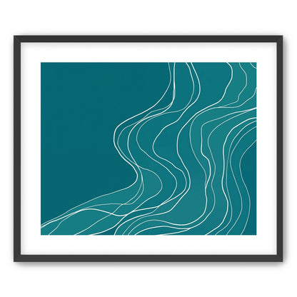 Ink Traced on Teal Surface