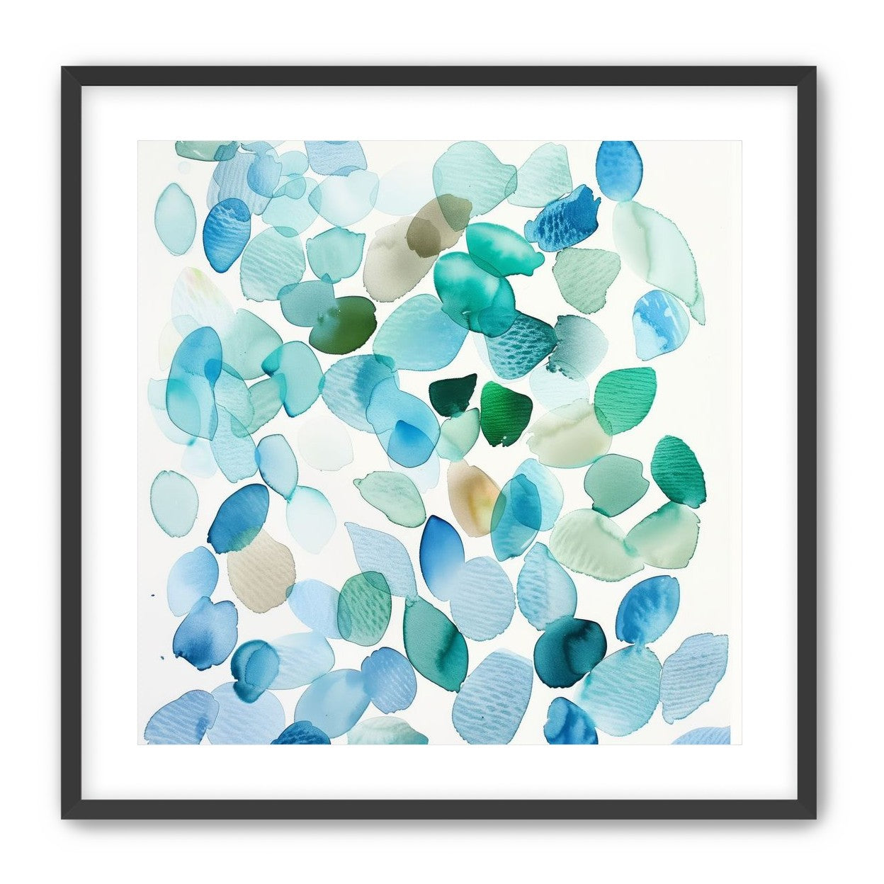 Blue and Green Petal Forms