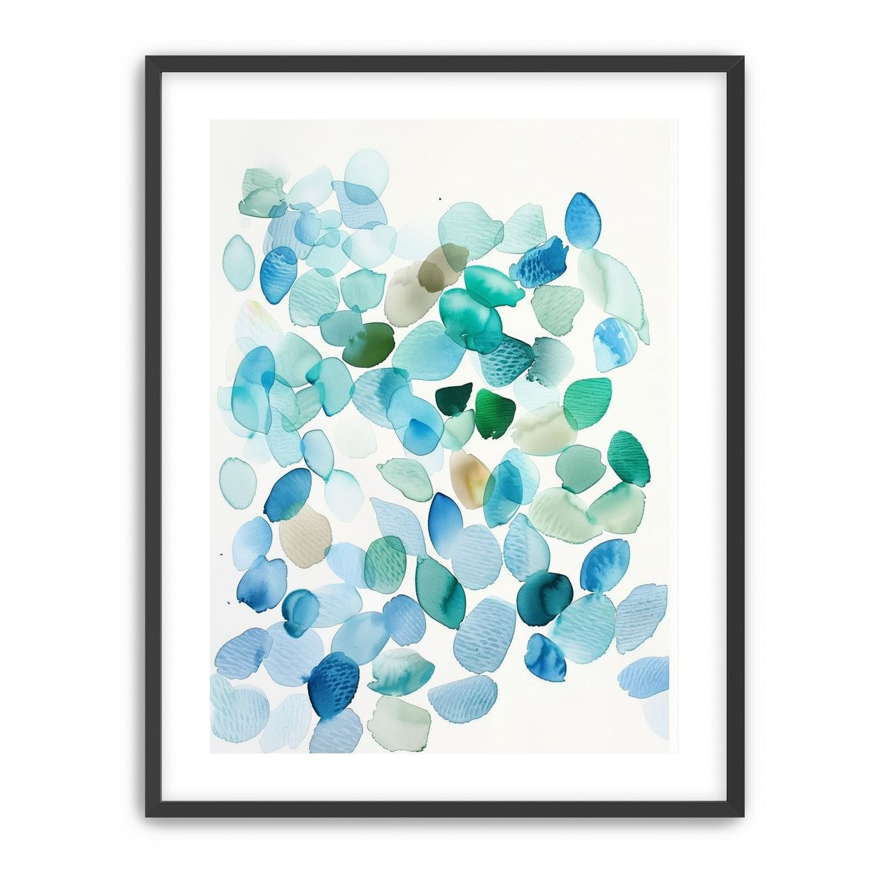 Blue and Green Petal Forms