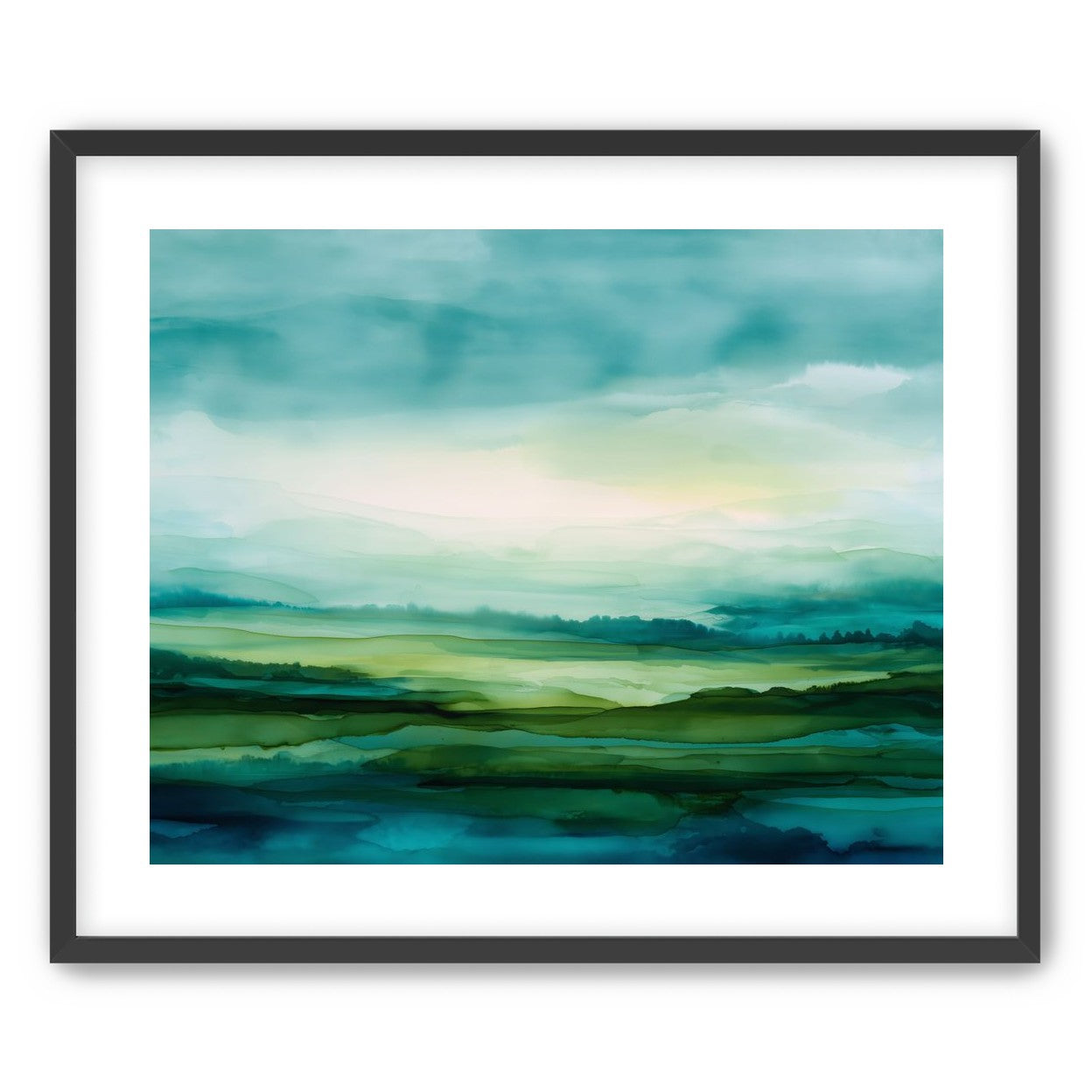 Emerald Bleeding into Teal