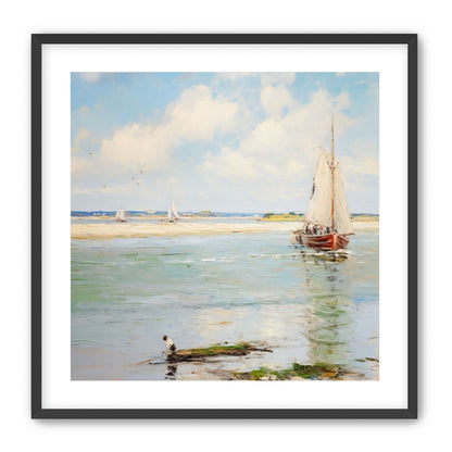 Sailboats at Peaceful Dawn