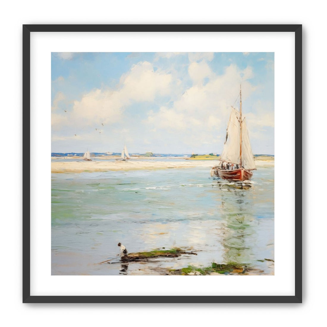 Sailboats at Peaceful Dawn