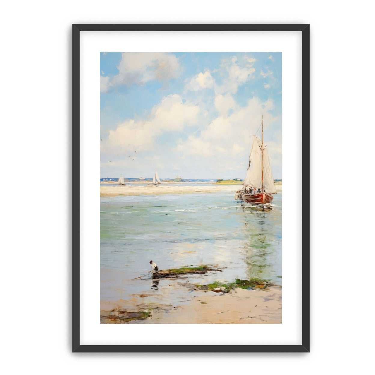 Sailboats at Peaceful Dawn