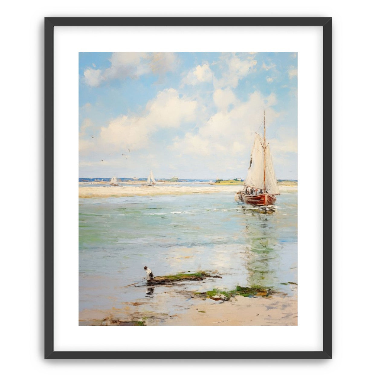 Sailboats at Peaceful Dawn