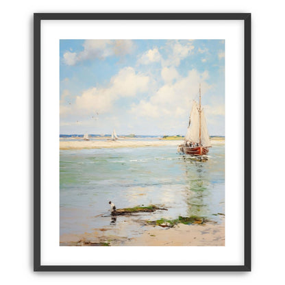 Sailboats at Peaceful Dawn