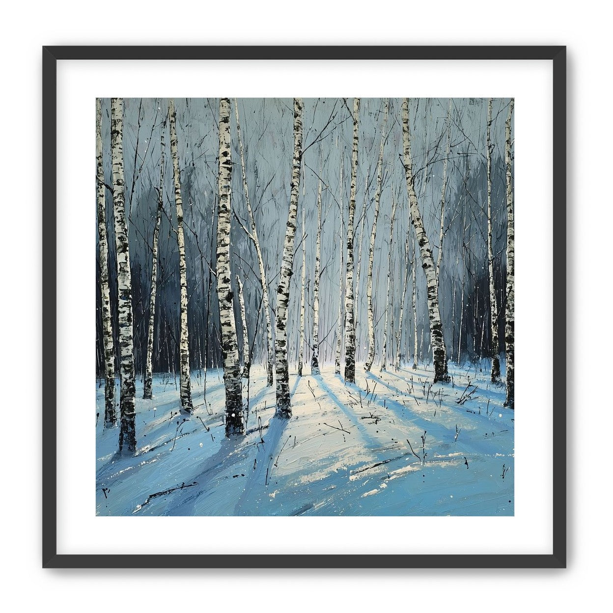 Birch Trees in Winter Light