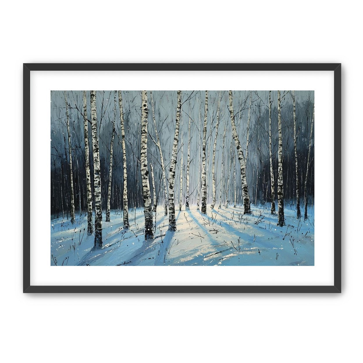 Birch Trees in Winter Light