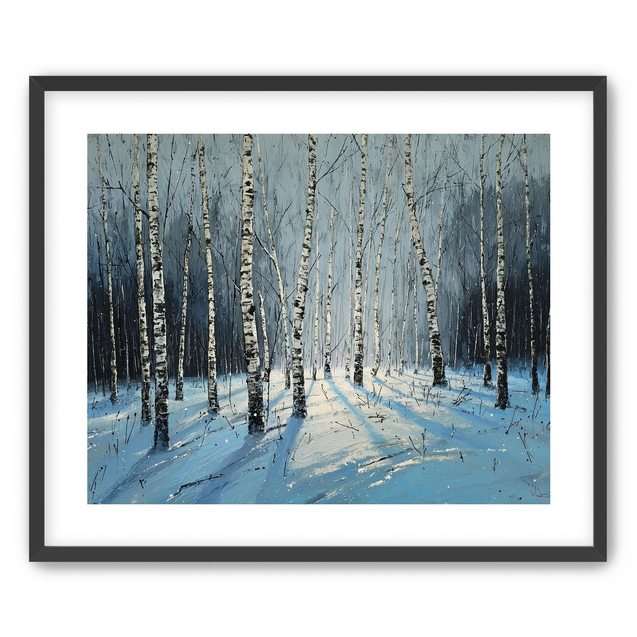 Birch Trees in Winter Light