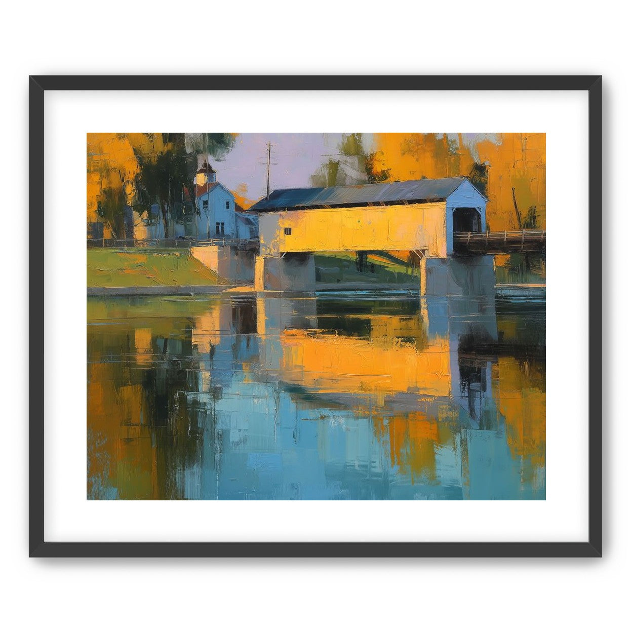 Covered Bridge In Fall