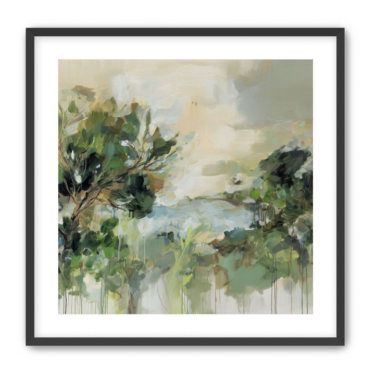 Hillside Trees in Loose Paint