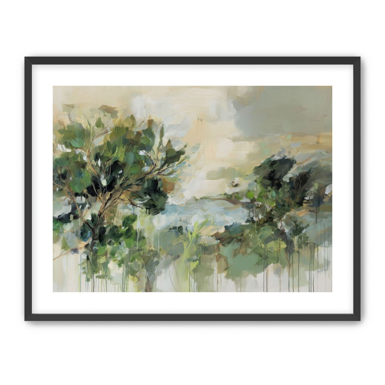Hillside Trees in Loose Paint