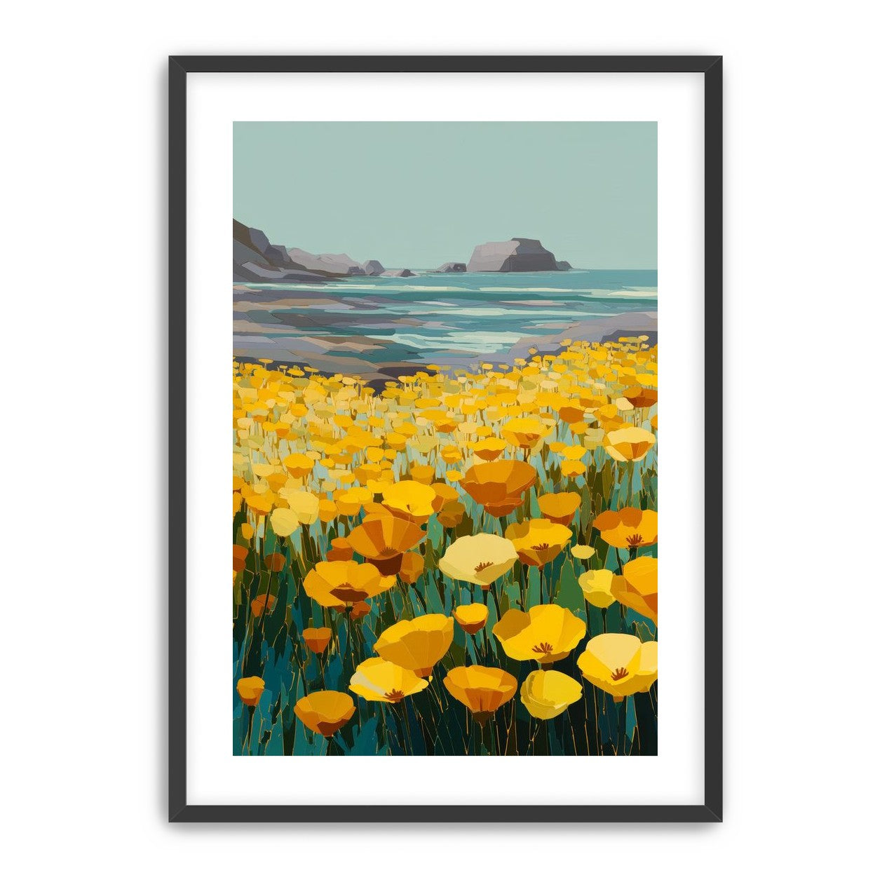 Poppy Field Facing the Pacific