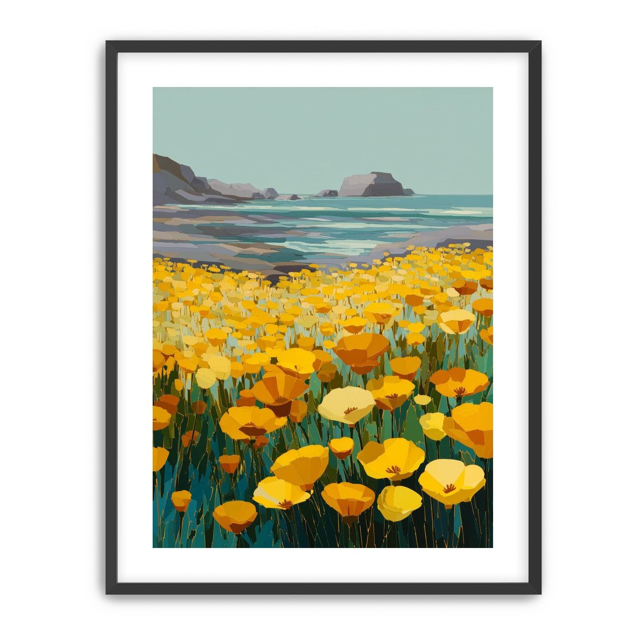 Poppy Field Facing the Pacific