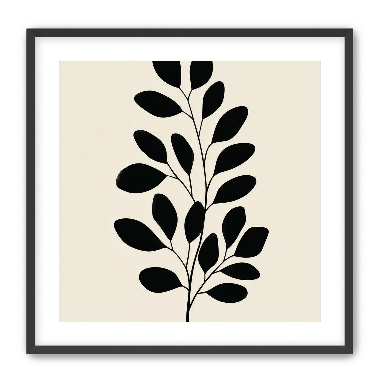 Plant Cutout on Cream