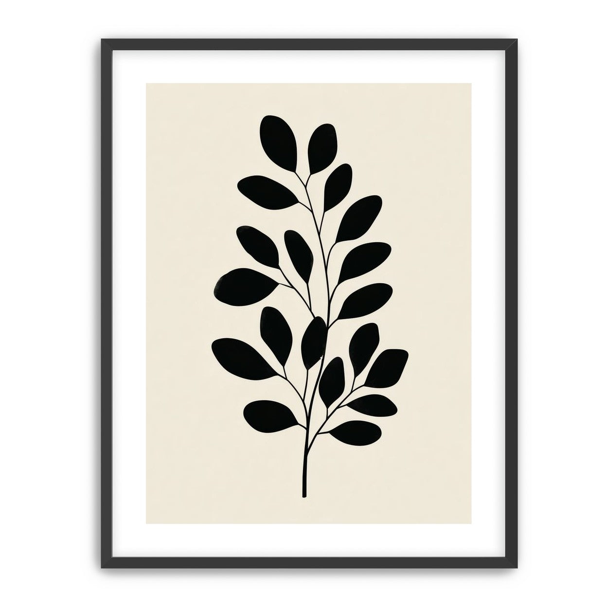 Plant Cutout on Cream