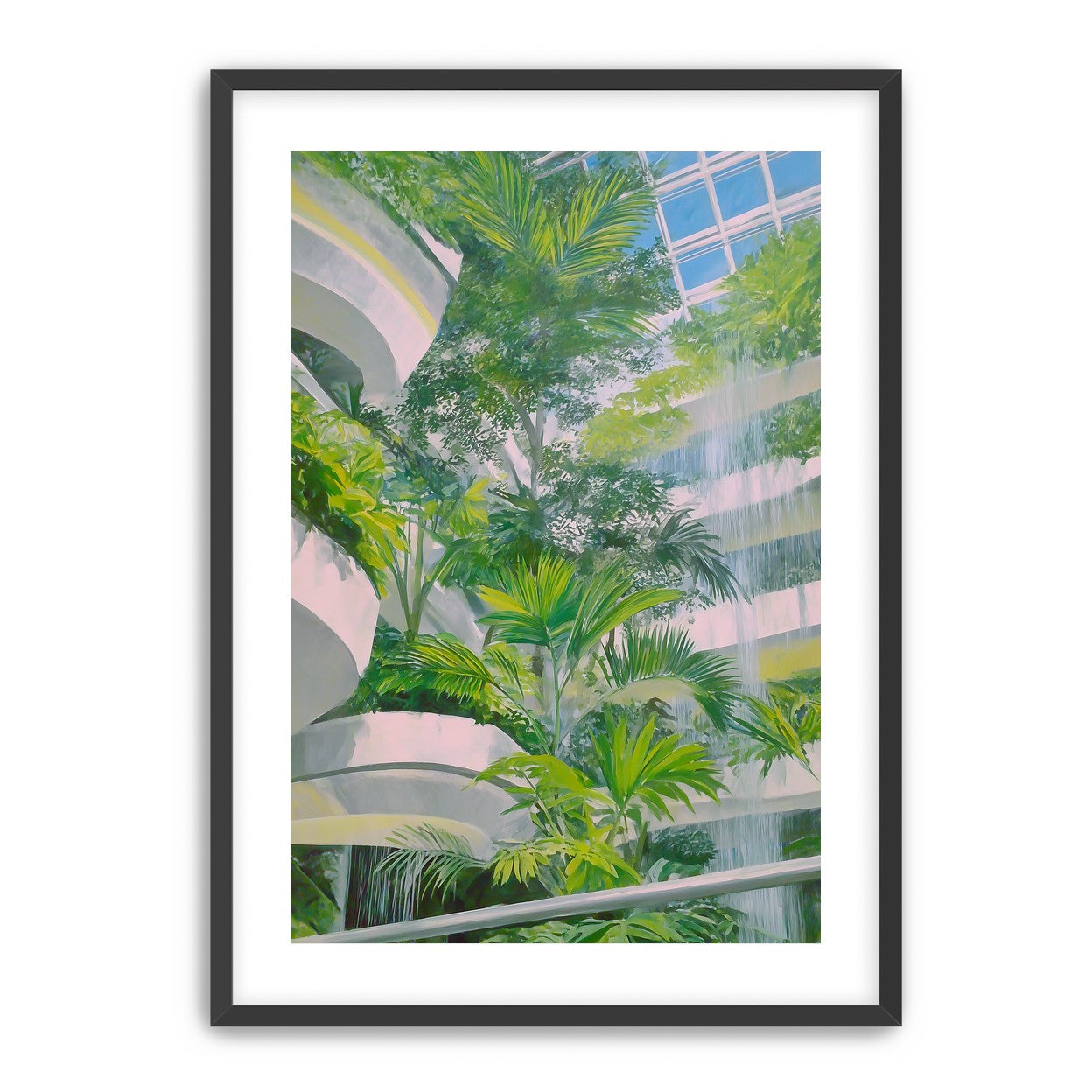 Palms beneath the skylight