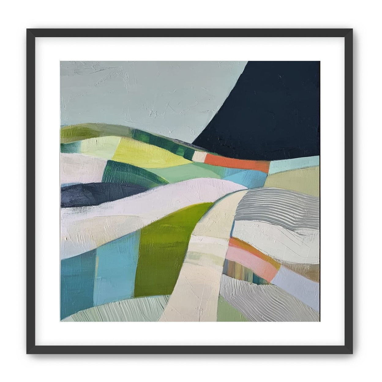 Fields beneath the dark mountain