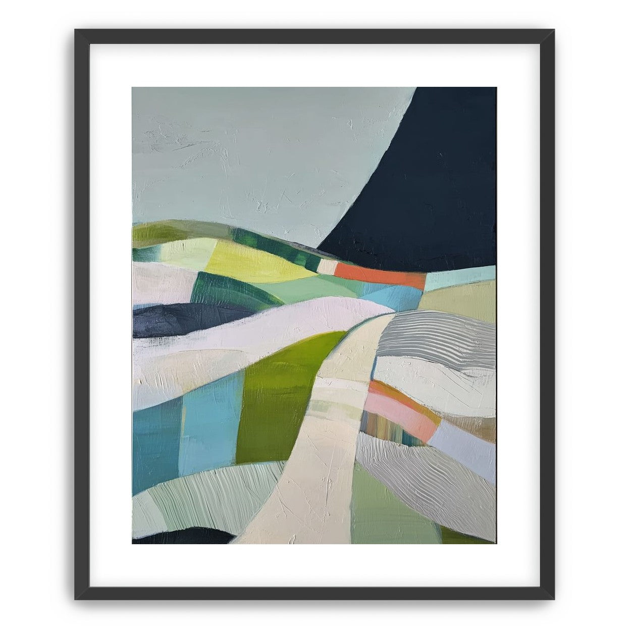 Fields beneath the dark mountain