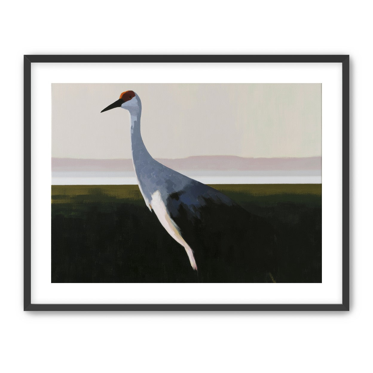 Crane with a red crown
