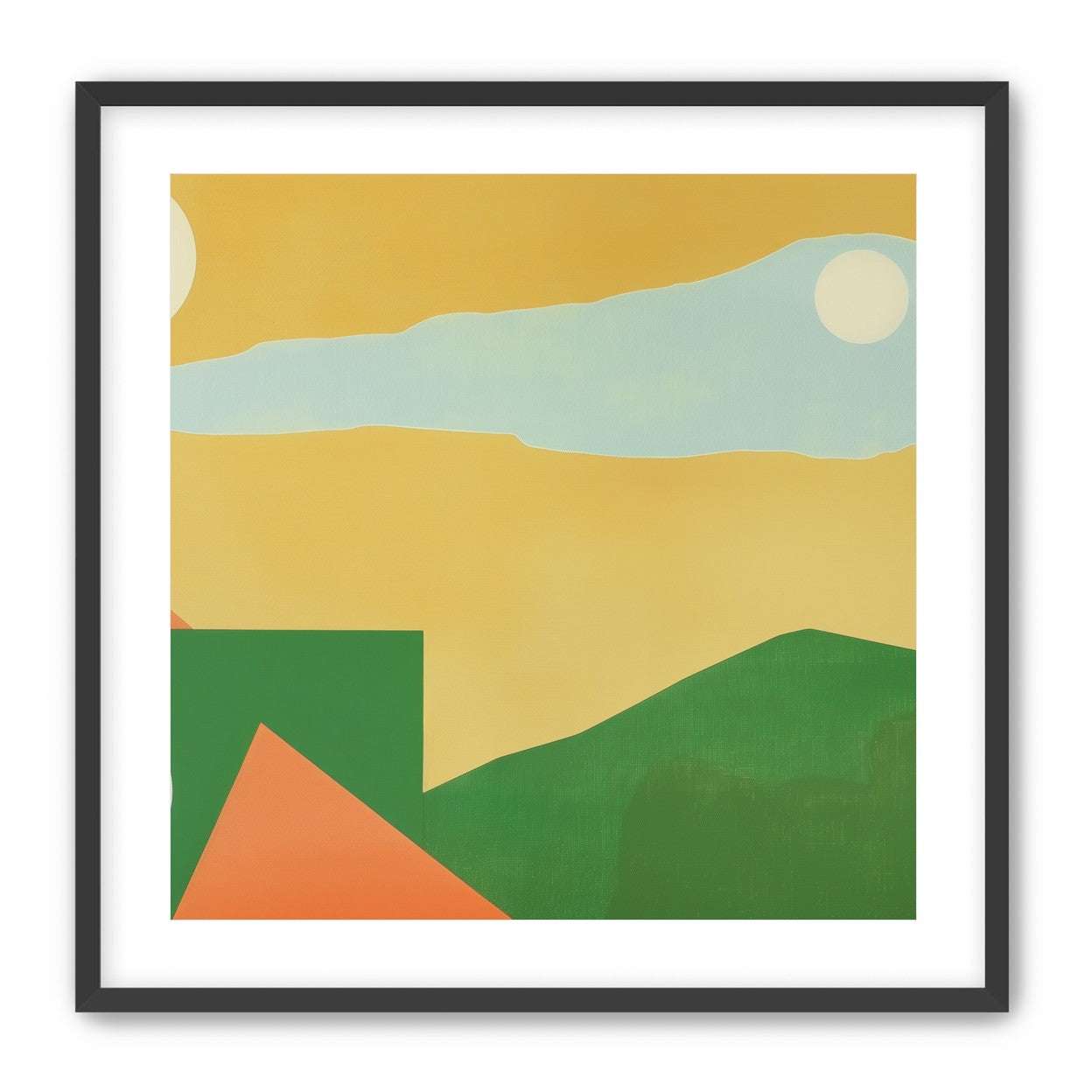 Two suns in yellow sky