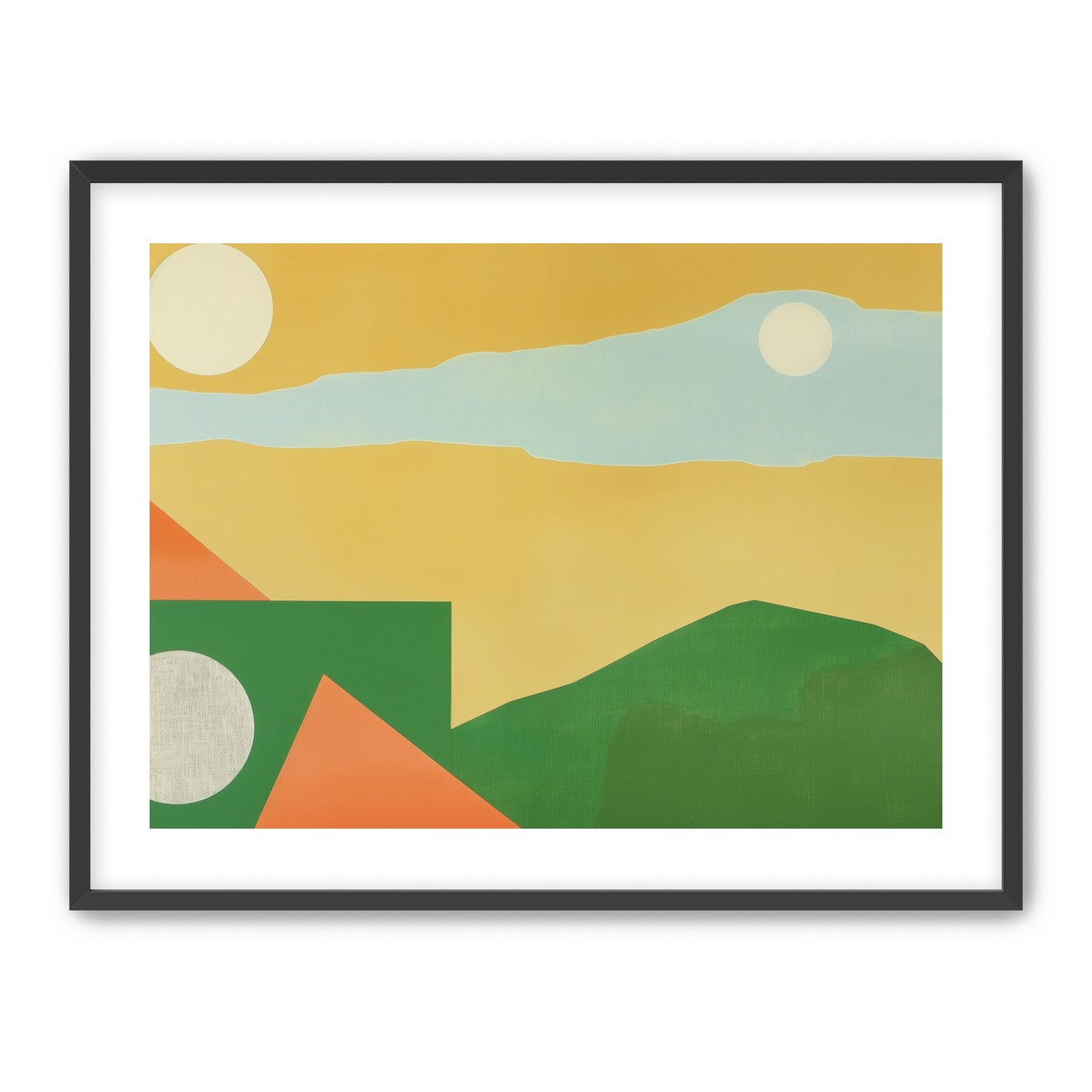 Two suns in yellow sky