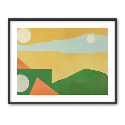 Two suns in yellow sky